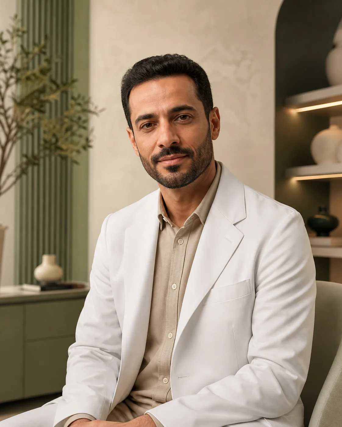 Portrait of fictional physician Dr. Omar Khalil